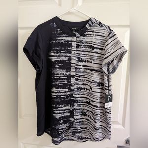 Simply Vera short sleeve button up blouse